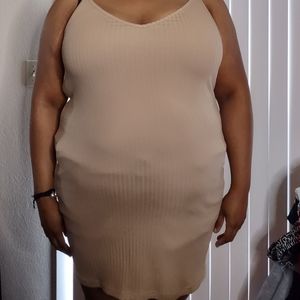 Beige H&M XXL ribbed dress